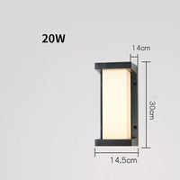 Applique murale LED extérieure - Éclairage mural pour porche, villa et jardin | Marco Lucetti BOO-02-20W / Lumière froide