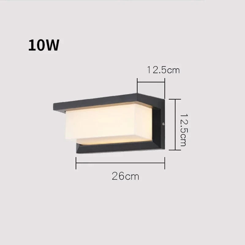 Applique murale LED extérieure - Éclairage mural pour porche, villa et jardin | Marco Lucetti BOO-03-10W / Lumière froide