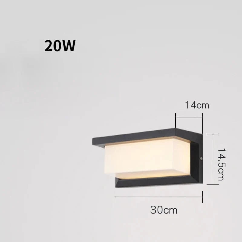 Applique murale LED extérieure - Éclairage mural pour porche, villa et jardin | Marco Lucetti BOO-03-20W / Lumière froide