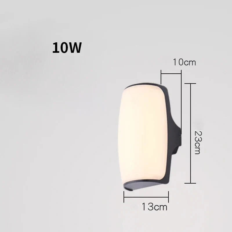 Applique murale LED extérieure - Éclairage mural pour porche, villa et jardin | Marco Lucetti BOO-05-10W / Lumière froide