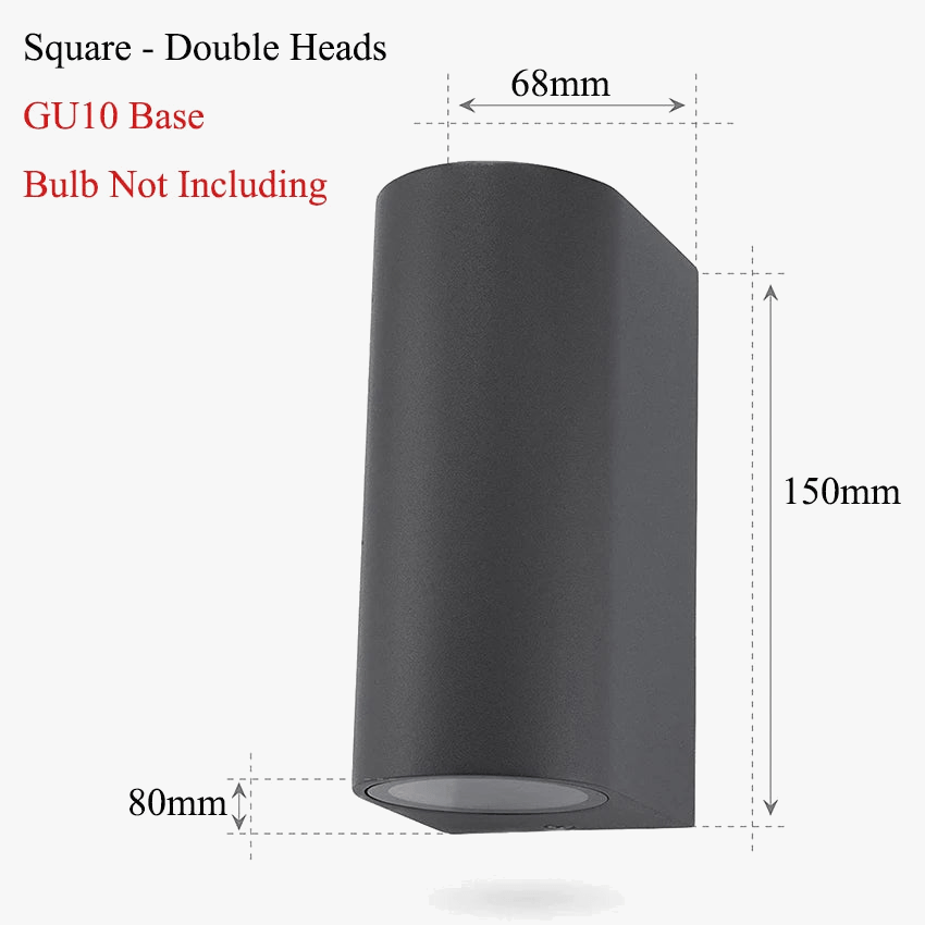 Applique Murale LED Extérieure Étanche GU10 Base - Aluminium AC86-265 | Marco Lucetti