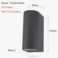 Applique Murale LED Extérieure Étanche GU10 Base - Aluminium AC86-265 | Marco Lucetti