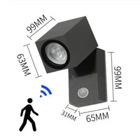 Applique murale LED extérieure étanche IP65, 5W | Marco Lucetti IRP noir 5W / Blanc chaud 3000K