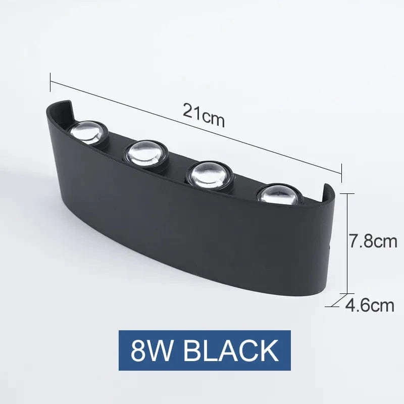 Applique murale LED extérieure étanche IP65 | Marco Lucetti 8W / Blanc chaud (2700-3500K)