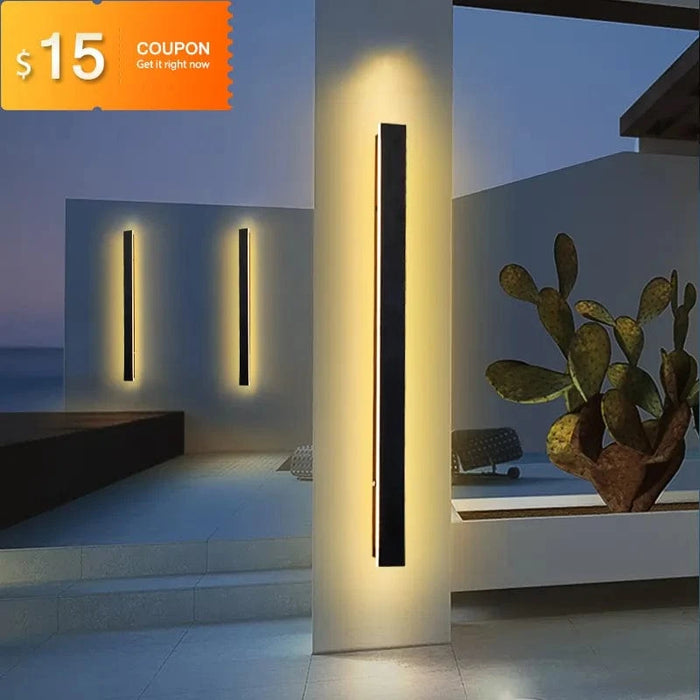 Applique murale LED extérieure étanche longue bande - Style moderne | Marco Lucetti