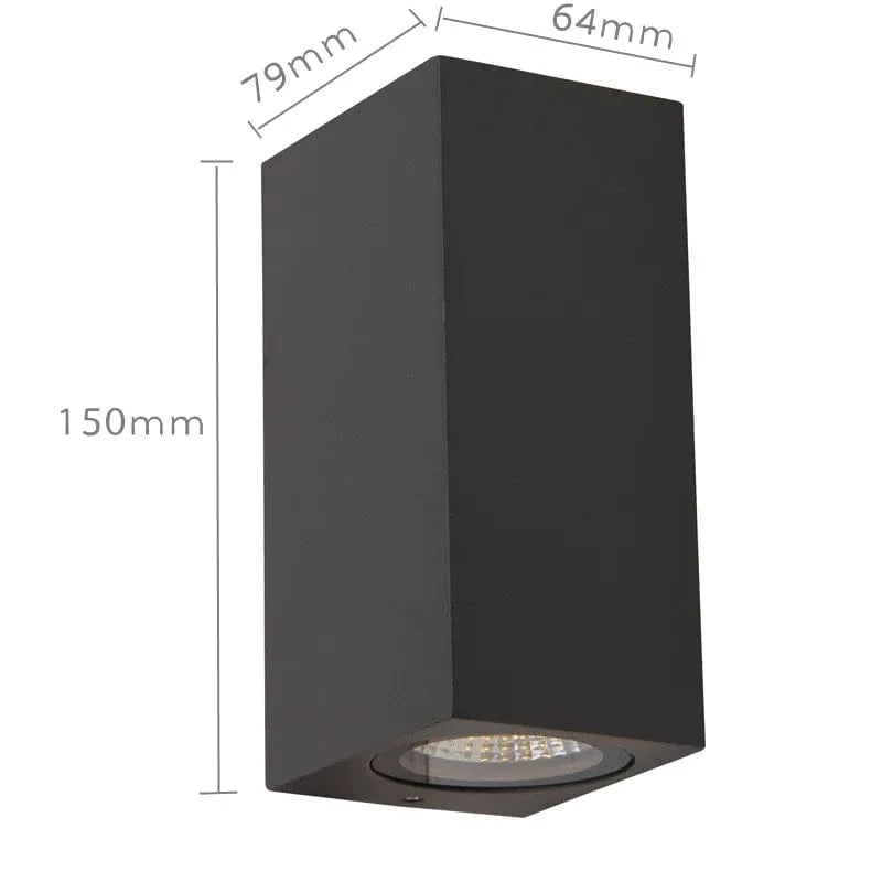 Applique Murale LED Extérieure Étanche Pliante pour Cour et Jardin | Marco Lucetti D 10W 2Têtes / Blanc naturel 4000K