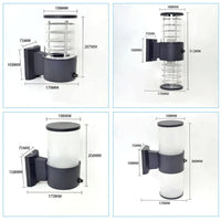 Applique Murale LED Extérieure Haut Vers Bas "Verre Aluminium" | Marco Lucetti