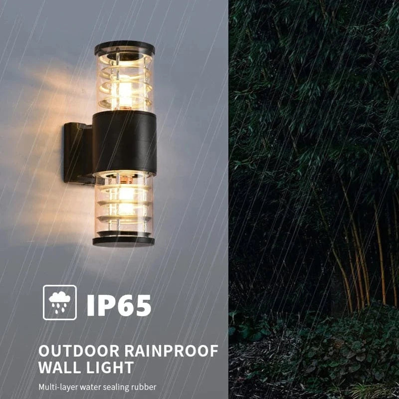 Applique Murale LED Extérieure Haut Vers Bas "Verre Aluminium" | Marco Lucetti