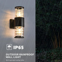 Applique Murale LED Extérieure Haut Vers Bas "Verre Aluminium" | Marco Lucetti