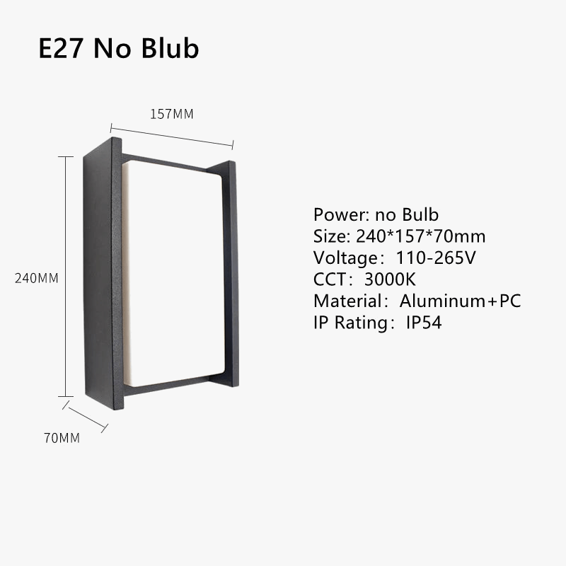 Applique murale LED extérieure imperméable en aluminium décoratif | Marco Lucetti