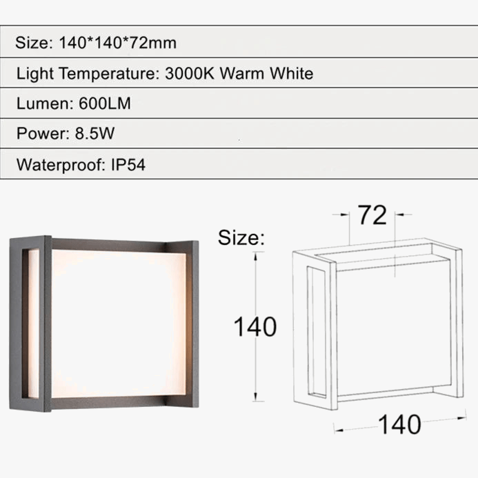 Applique murale LED extérieure imperméable en aluminium décoratif | Marco Lucetti