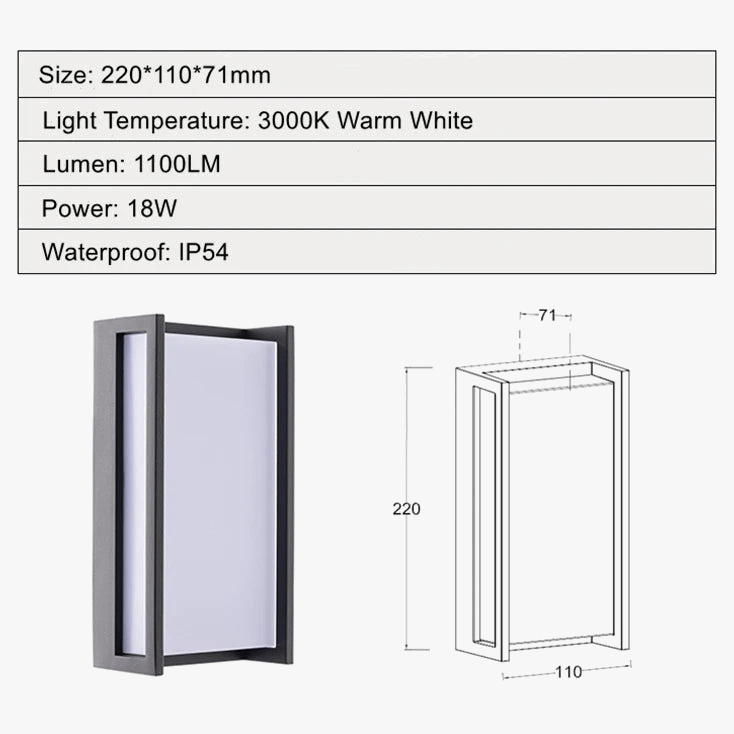 Applique murale LED extérieure imperméable en aluminium décoratif | Marco Lucetti