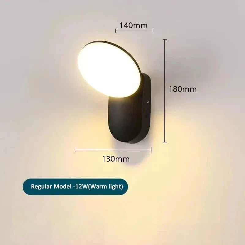 Applique Murale LED Extérieure Villa Cour Jardin - Éclairage Étanche | Marco Lucetti Lumière neutre / R noir régulier