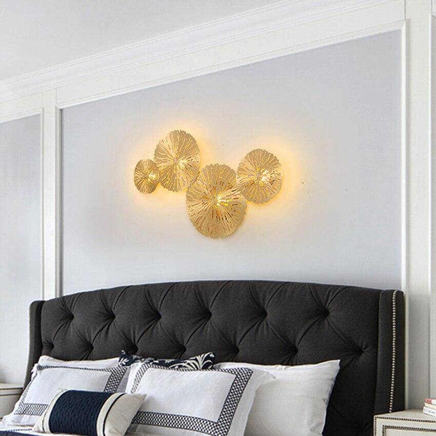 Applique murale LED fleurs dorées ou cuivrées | Marco Lucetti