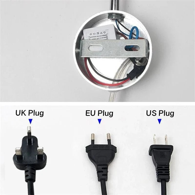 Applique murale LED flexible à col de cygne avec cordon d'alimentation | Marco Lucetti