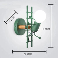 Applique Murale LED G80 Décoration Nordique pour Enfants - Nordic Glow | Marco Lucetti Vert d&#39;escalade / Sans ampoule