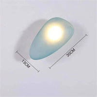 Applique Murale LED Galets Verre - Style Moderne - Éclairage Intérieur | Marco Lucetti B-Bleu / Blanc chaud (2700-3500K)
