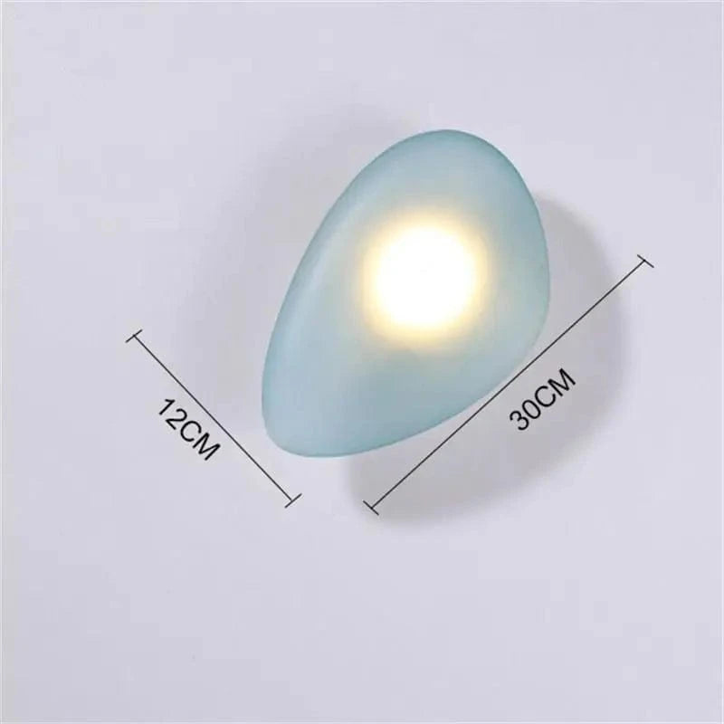 Applique Murale LED Galets Verre - Style Moderne - Éclairage Intérieur | Marco Lucetti C-Bleu / Blanc chaud (2700-3500K)