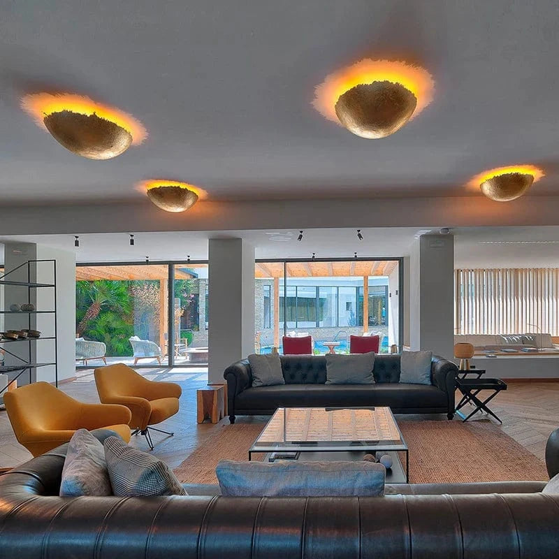 Applique murale LED "Golden Leaf" style américain pour décoration de magasin et restaurant | Marco Lucetti