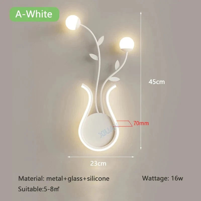 Applique murale LED "Green Leaf" | Marco Lucetti A blanc / Lumière blanche