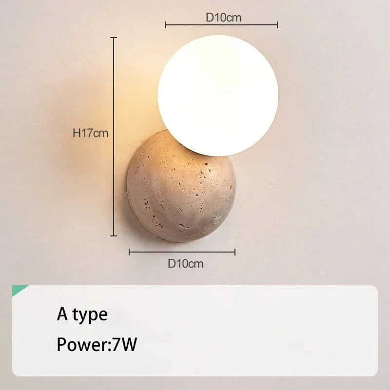 Applique Murale LED "Grotte de Pierre Nordique" | Marco Lucetti Type S