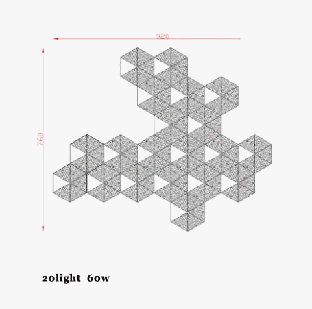 Applique murale LED "Honeycomb Glow" en acier inoxydable doré, pour une ambiance lumineuse postmoderne. | Marco Lucetti