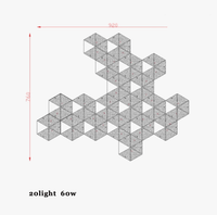 Applique murale LED "Honeycomb Glow" en acier inoxydable doré, pour une ambiance lumineuse postmoderne. | Marco Lucetti