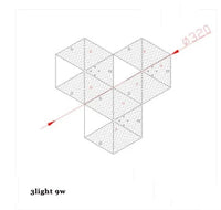 Applique murale LED "Honeycomb Glow" en acier inoxydable doré, pour une ambiance lumineuse postmoderne. | Marco Lucetti 3lumière 9w