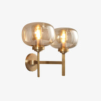 Applique murale LED Huxley - Design moderne à deux bras | Marco Lucetti Ambre