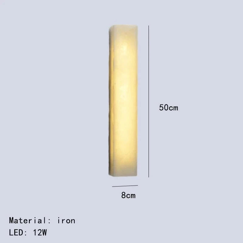 Applique murale LED Imitation Marbre Cuboïde avec Variateur d'Intensité Livraison Directe | Marco Lucetti 50 cm / Intensité variable