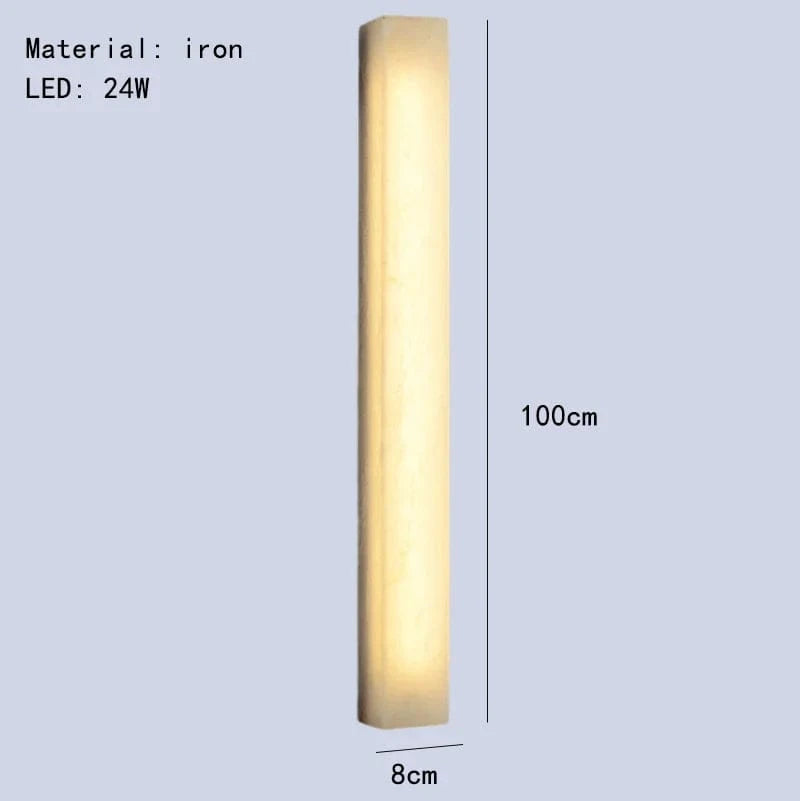 Applique murale LED Imitation Marbre Fer Cuboïde | Marco Lucetti 100 cm / 3 modifiable