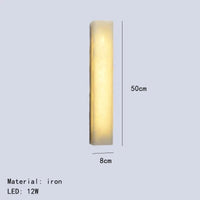 Applique murale LED Imitation Marbre Fer Cuboïde | Marco Lucetti 50 cm / Intensité variable