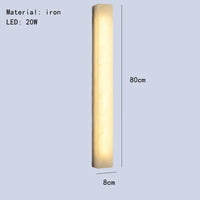 Applique murale LED Imitation Marbre Fer Cuboïde | Marco Lucetti 80 cm / Intensité variable