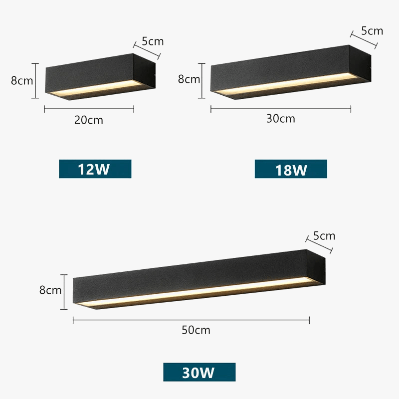 Applique murale LED imperméable d'extérieur pour jardin et garage - Luminex | Marco Lucetti