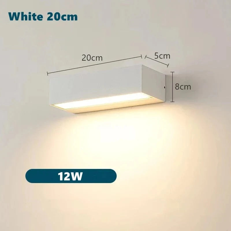 Applique murale LED imperméable d'extérieur pour jardin et garage - Luminex | Marco Lucetti Blanc chaud 3000K / Blanc 20cm