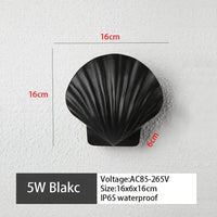 Applique Murale LED Imperméable Design Moderne pour Extérieur - Élégance Lumineuse | Marco Lucetti Blanc chaud / L-noir-5W