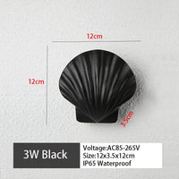 Applique Murale LED Imperméable Design Moderne pour Extérieur - Élégance Lumineuse | Marco Lucetti Blanc chaud / S-noir-3W