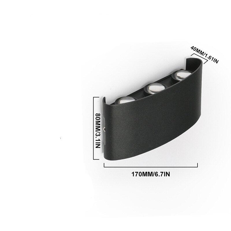 Applique murale LED industrielle courbée Davia | Marco Lucetti