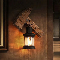 Applique murale LED industrielle vintage en bois | Marco Lucetti