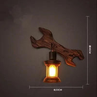 Applique murale LED industrielle vintage en bois | Marco Lucetti Sku10