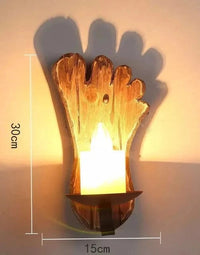 Applique murale LED industrielle vintage en bois | Marco Lucetti Sku9