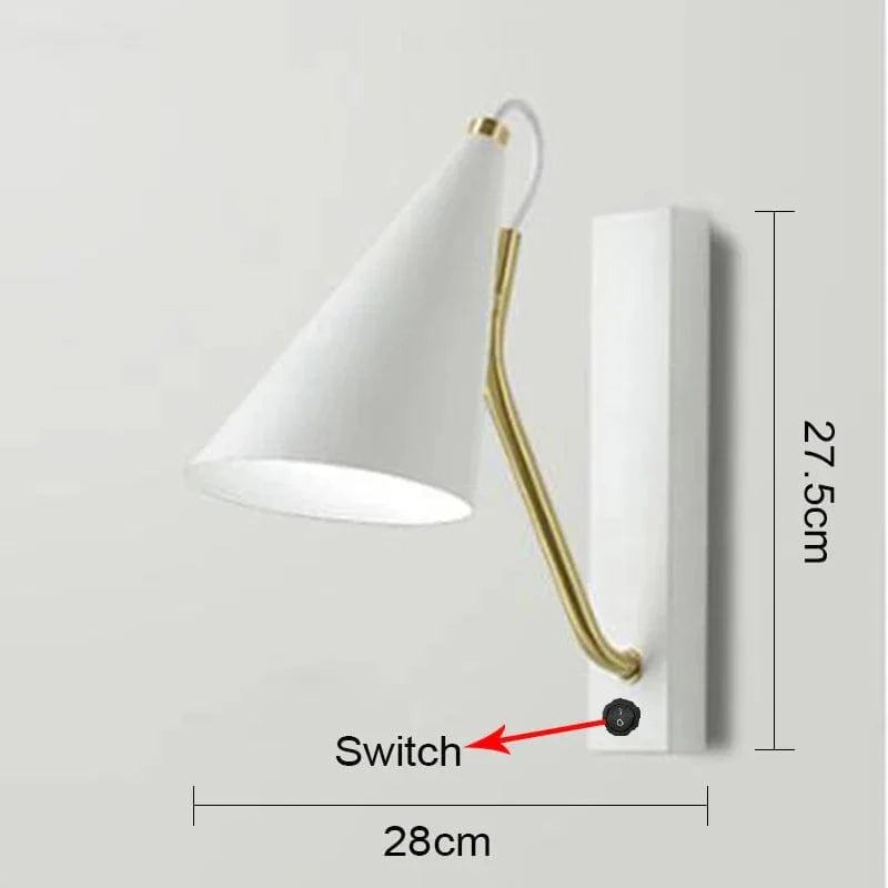 Applique murale LED innovante | Marco Lucetti Blanc avec interrupteur / Blanc chaud (2700-3500K)
