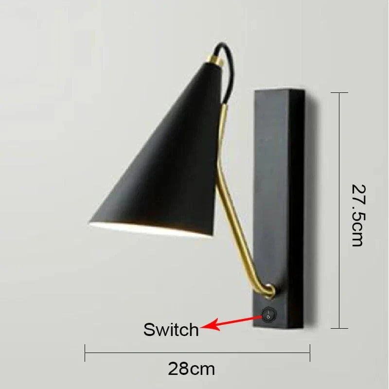 Applique murale LED innovante | Marco Lucetti Noir avec interrupteur / Blanc chaud (2700-3500K)