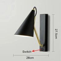 Applique murale LED innovante | Marco Lucetti Noir avec interrupteur / Blanc chaud (2700-3500K)