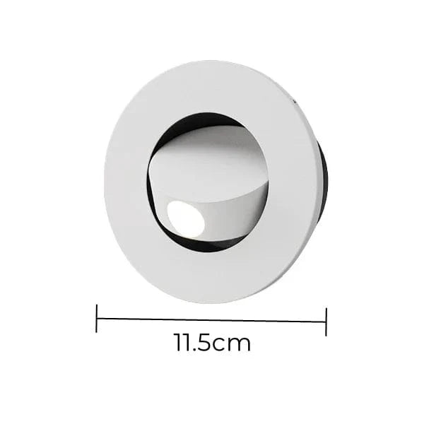 Applique murale LED intégrée nordique 3W - Lumina | Marco Lucetti Rond Blanc / Blanc chaud (2700-3500K)