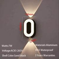 Applique murale LED intérieure et extérieure - Design minimaliste | Marco Lucetti Blanc chaud 3000K / 0