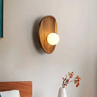 Applique murale LED japonaise en bois massif | Marco Lucetti