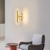 Applique murale LED Jilor Transparente et Dorée | Marco Lucetti