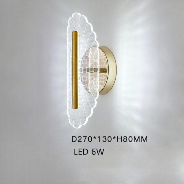 Applique murale LED Jilor Transparente et Dorée | Marco Lucetti B - Froide