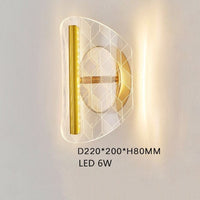 Applique murale LED Jilor Transparente et Dorée | Marco Lucetti C - Chaude